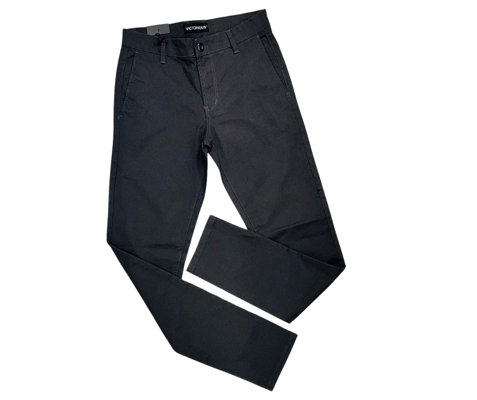 Charcoal slim fit chino pants