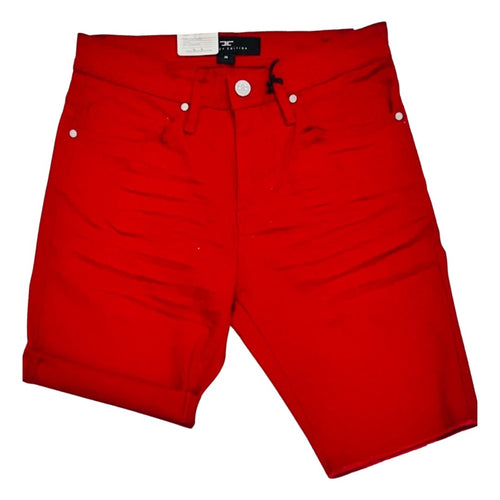 Red jeans shorts