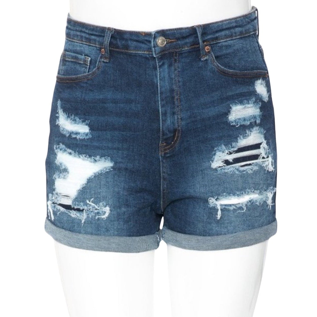 Ripped jeans shorts