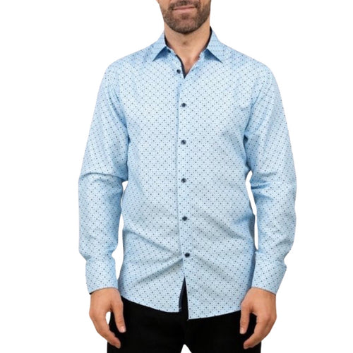 Light print blue shirt