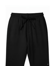 Men's Black Drawstring Linen‑Blend Trousers  close up — Trash By Ronchi
