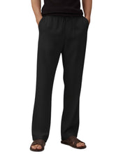Men's Black Drawstring Linen‑Blend Trousers — Trash By Ronchi