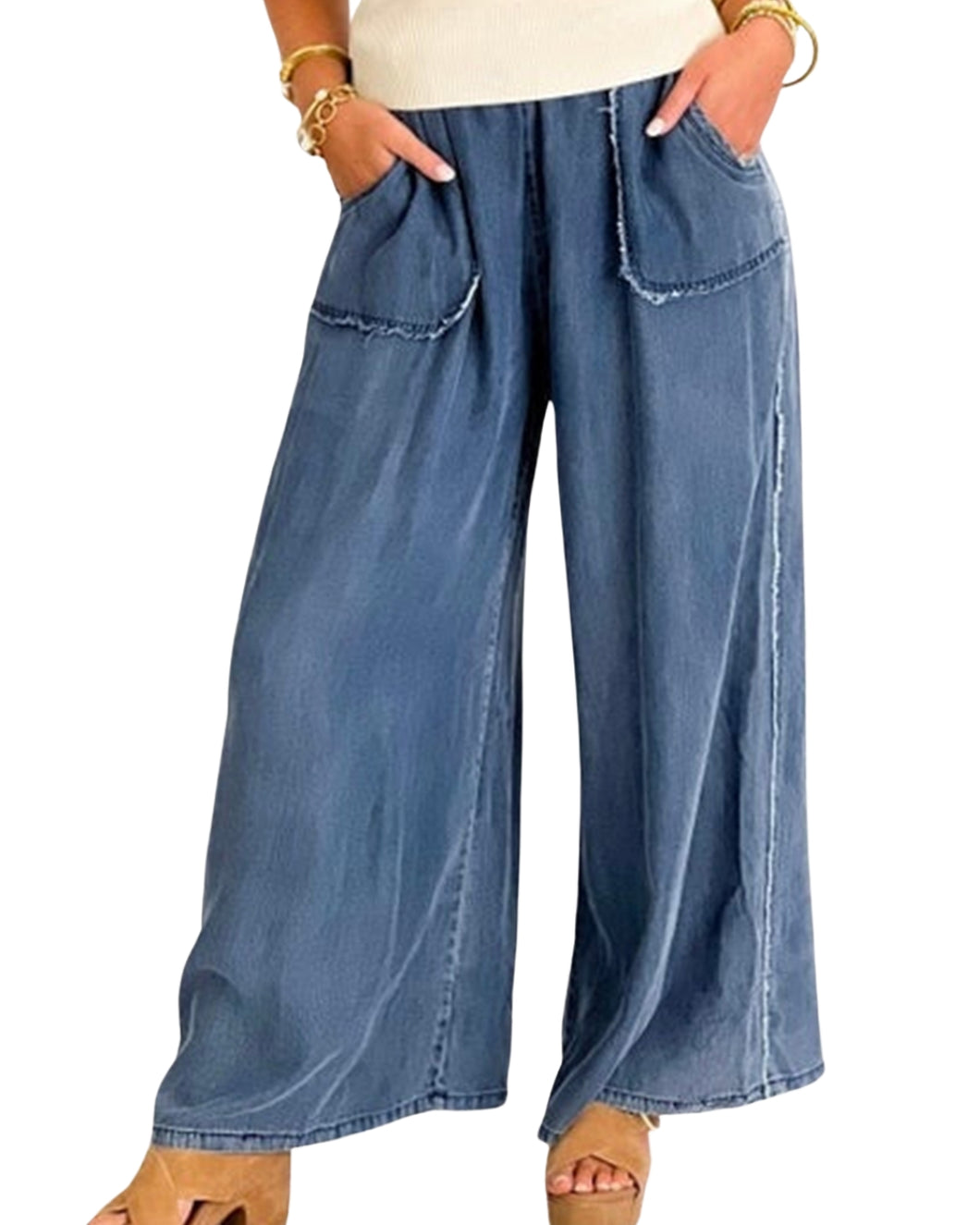 Curvy Indigo Palazzo pants