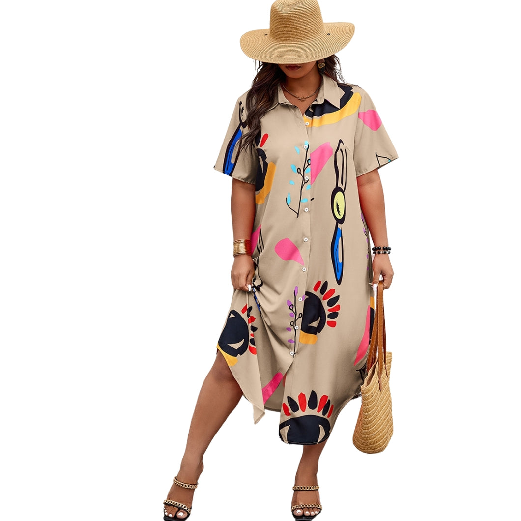 Artsy print maxi dress