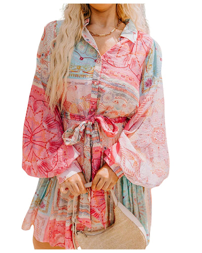 Multi Print Curvy Dress