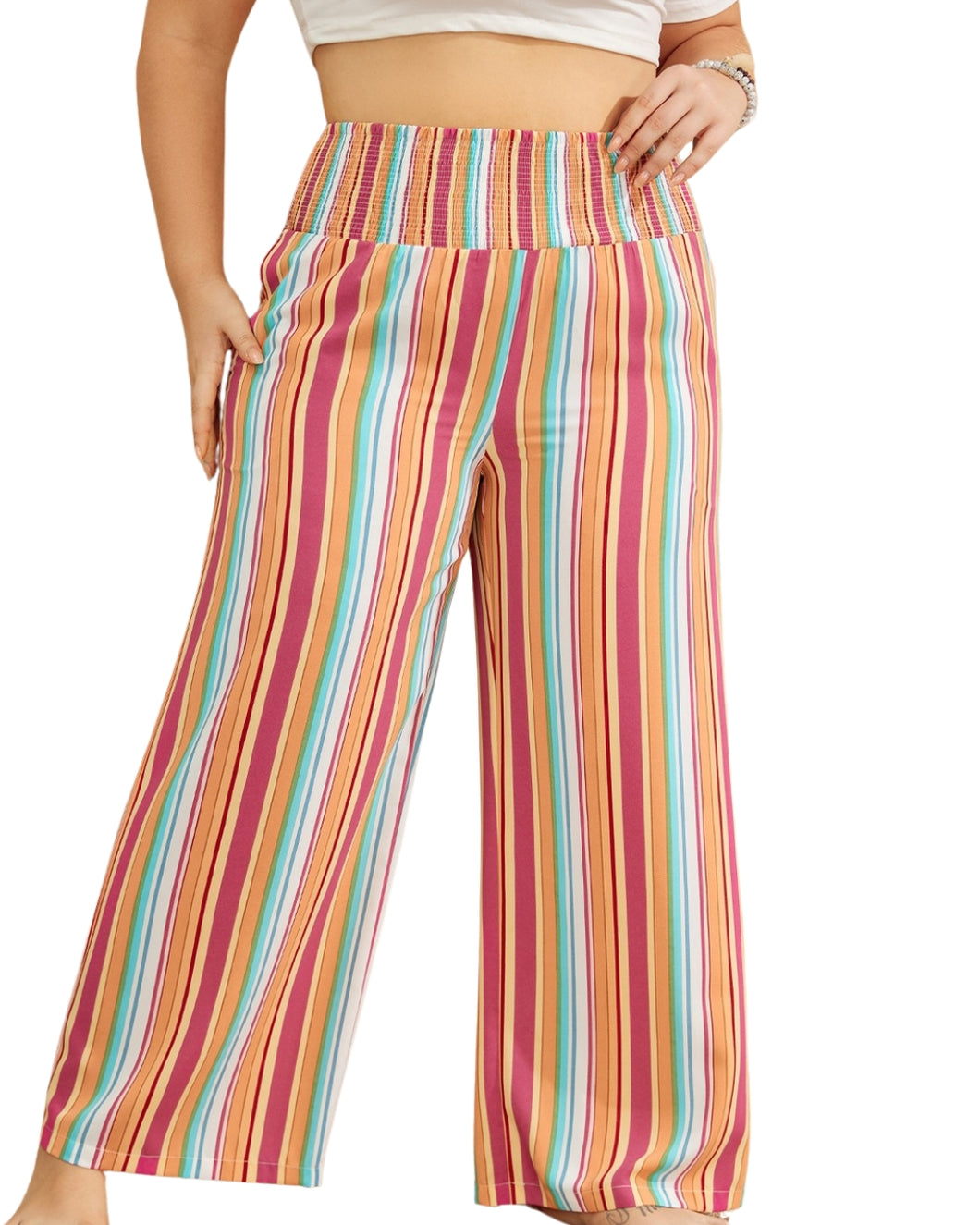 Multi Striped Curvy Pants