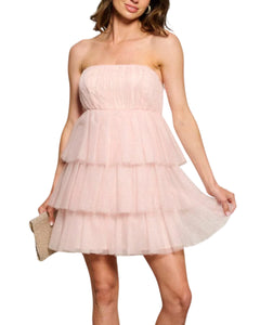 Candy pink tulle dress