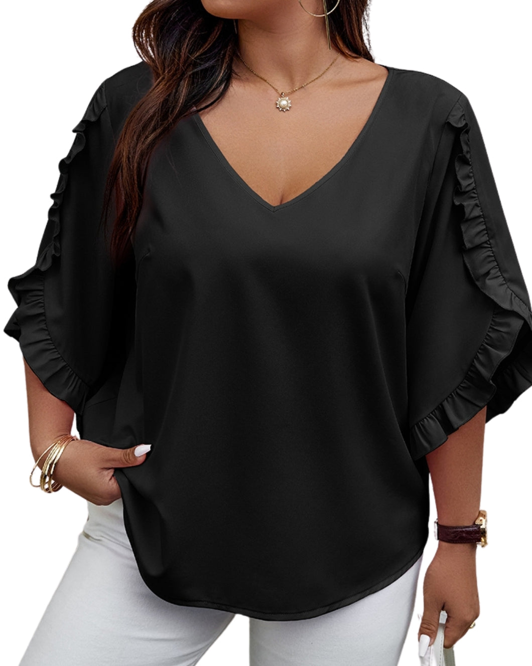 Black Curvy Top
