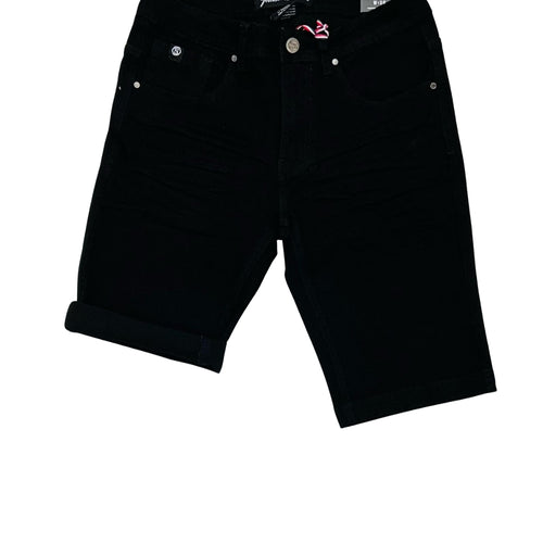 Black jeans shorts