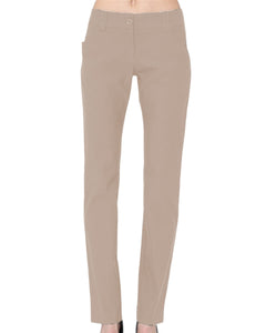 Khaki executive stretch fiber pants