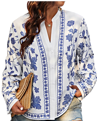 Delft Inspired Curvy Top