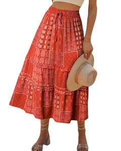 Red and Vanilla Skirt