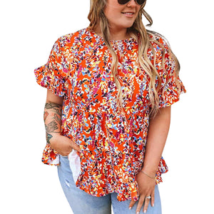 Multi print boho top