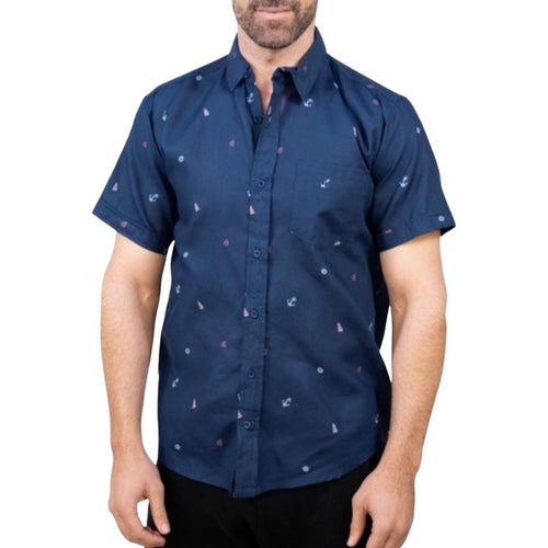 Navy slim fit shirt